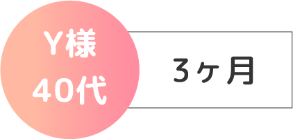 Y様40代 3ヶ月