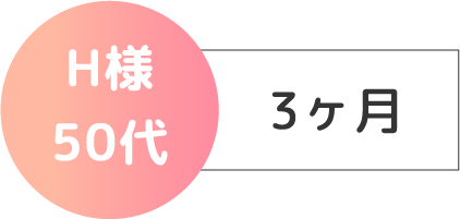 H様50代 3ヶ月